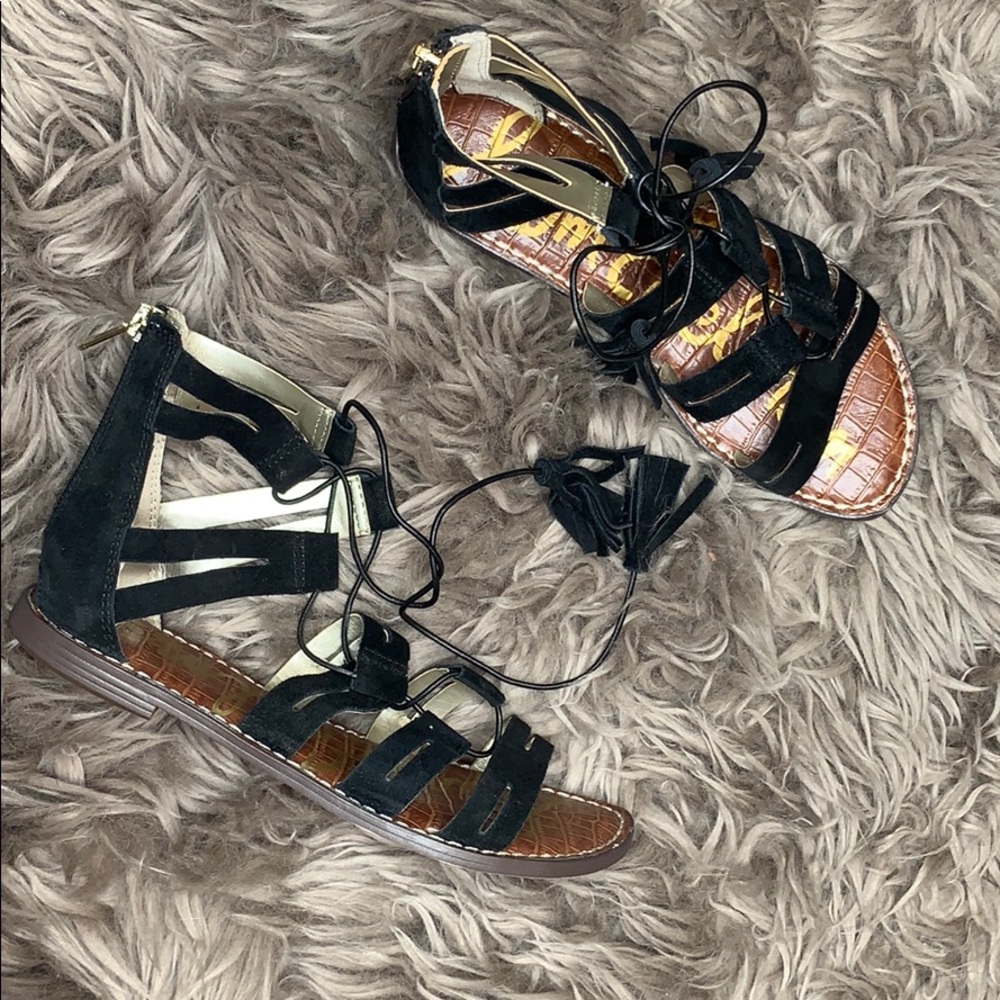 Sam Edelman Black Suede Gladiator Sandal
